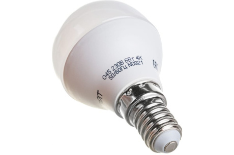 Купить Лампа LED Онлайт G45 6W 4K E14 71644 фото №2