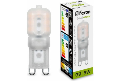 Купить Лампа LED Feron G9 LB-430 5W 4K 220V 25637 фото №1