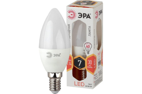 Купить Лампа LED Эра В35 7W 827 Е14 Б0020538 ! фото №3