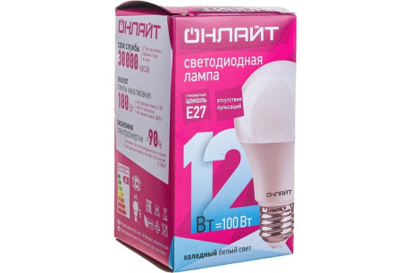 Купить Лампа LED Онлайт A60 12W 4K E27 71655 фото №6